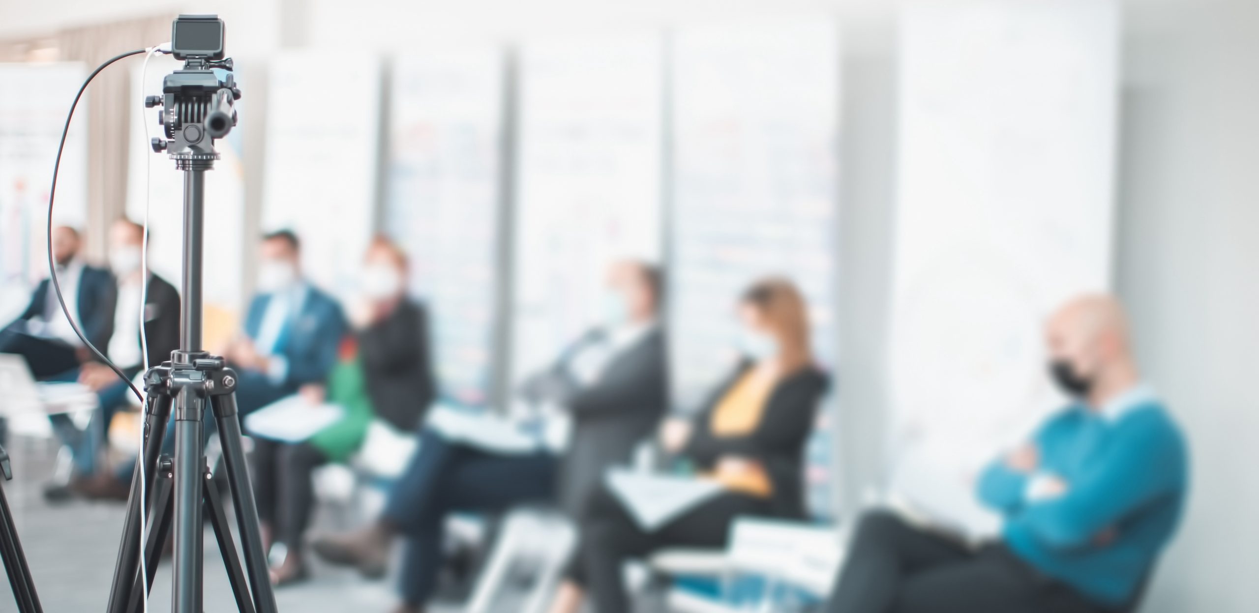 live internet streaming of business conference meeting