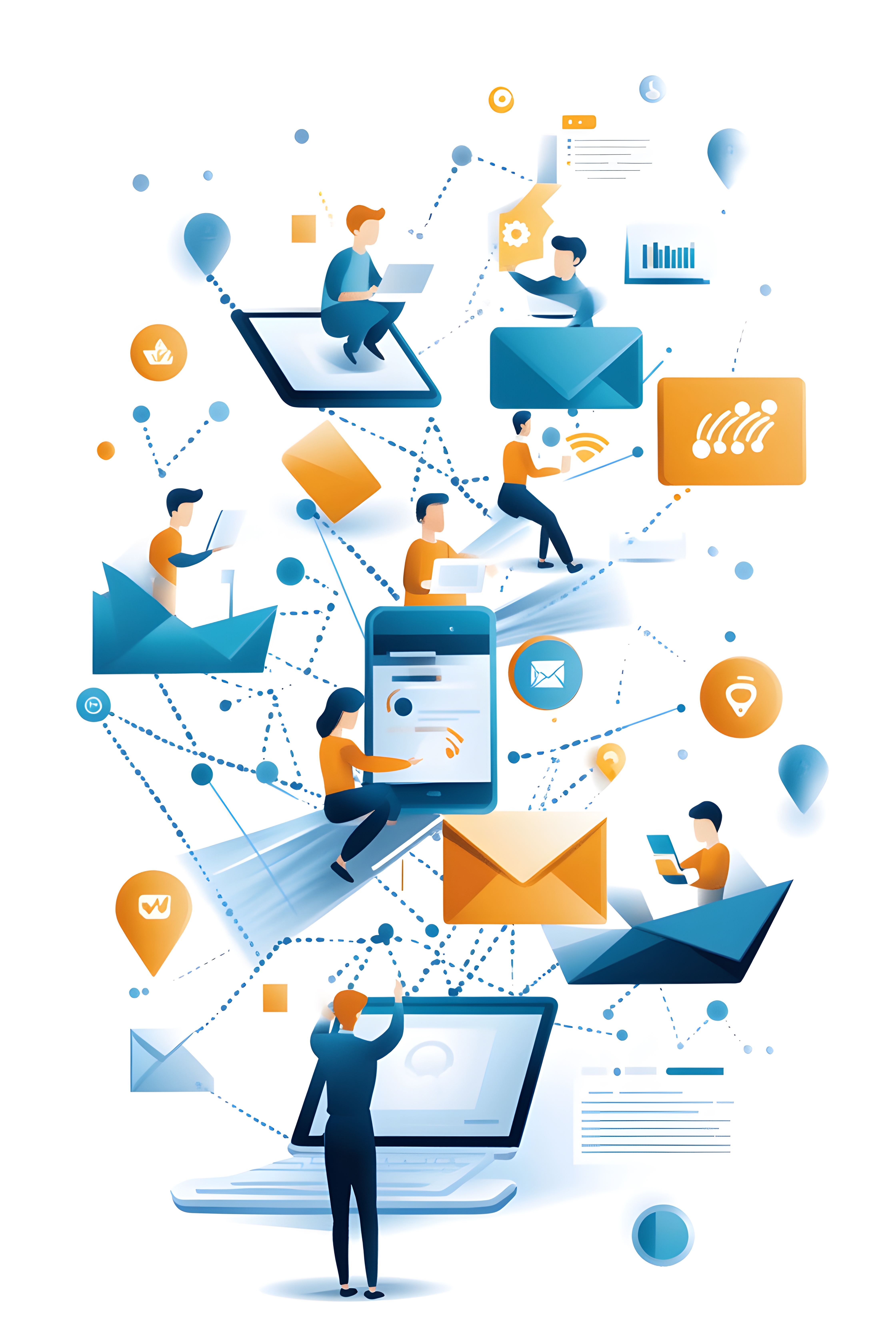 A top-down view of a desk where two people are taking notes around a central 'Event Management' mind map. Arrows point from the center to key categories: Finance, Marketing, Scheduling, Security, Location, Creativity, Logistics, and Target.