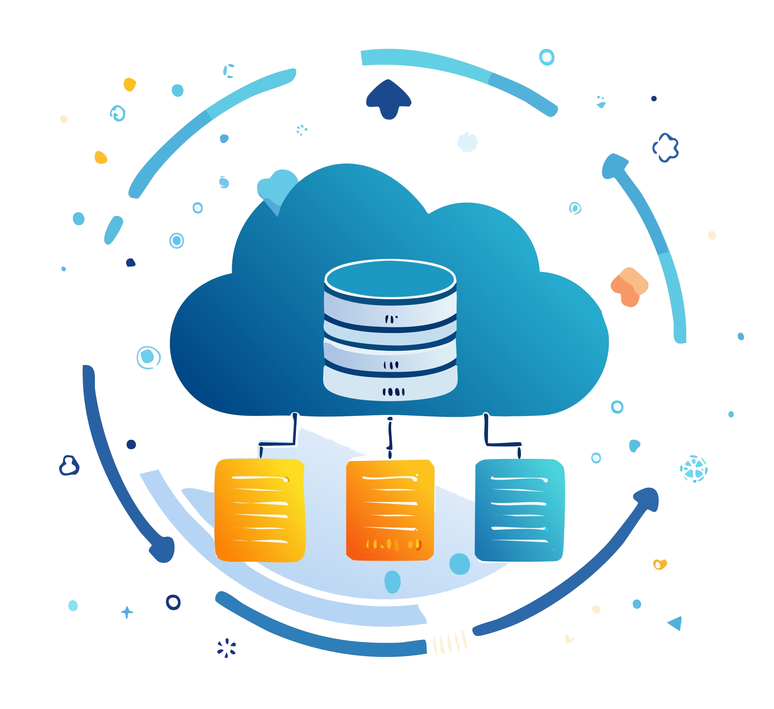 Illustration of the CE21 cloud database automatically syncing ACCME PARS and JA-PARS reporting data for healthcare continuing education.